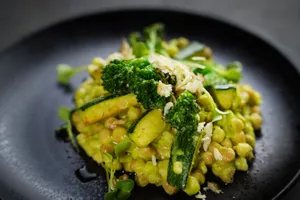 Hochwertige vegetarische Speise